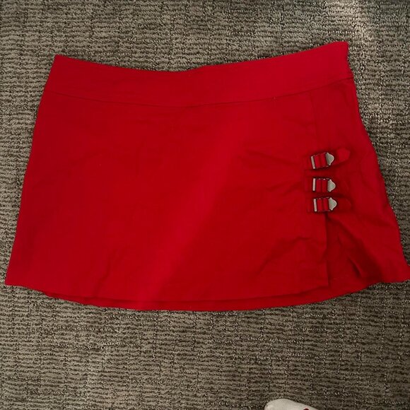 Princess Polly BACK 2K MINI SKIRT RED - Picture 3 of 7